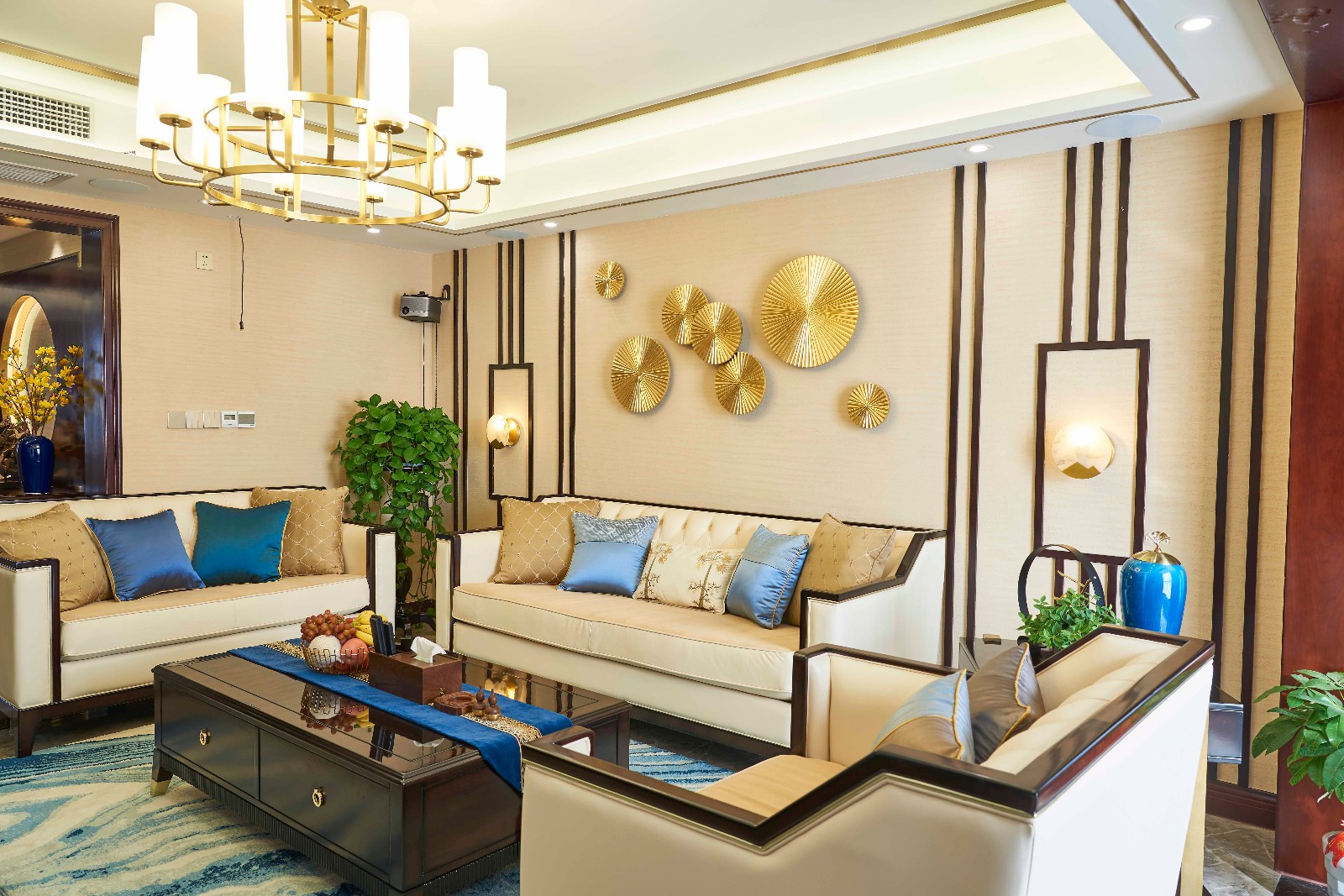 装修案例新中式风格室内装修效果图-客厅 装修案例新中式风格室内装修效果图-客厅