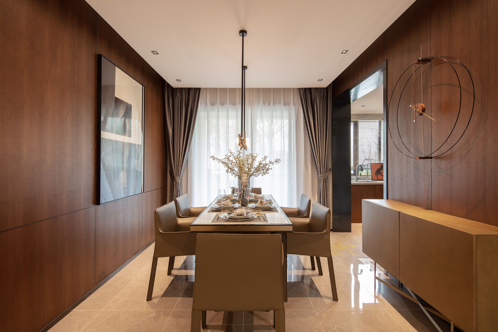 轻奢风格家装设计室内装修效果图-餐厅 轻奢风格家装设计室内装修效果图-餐厅